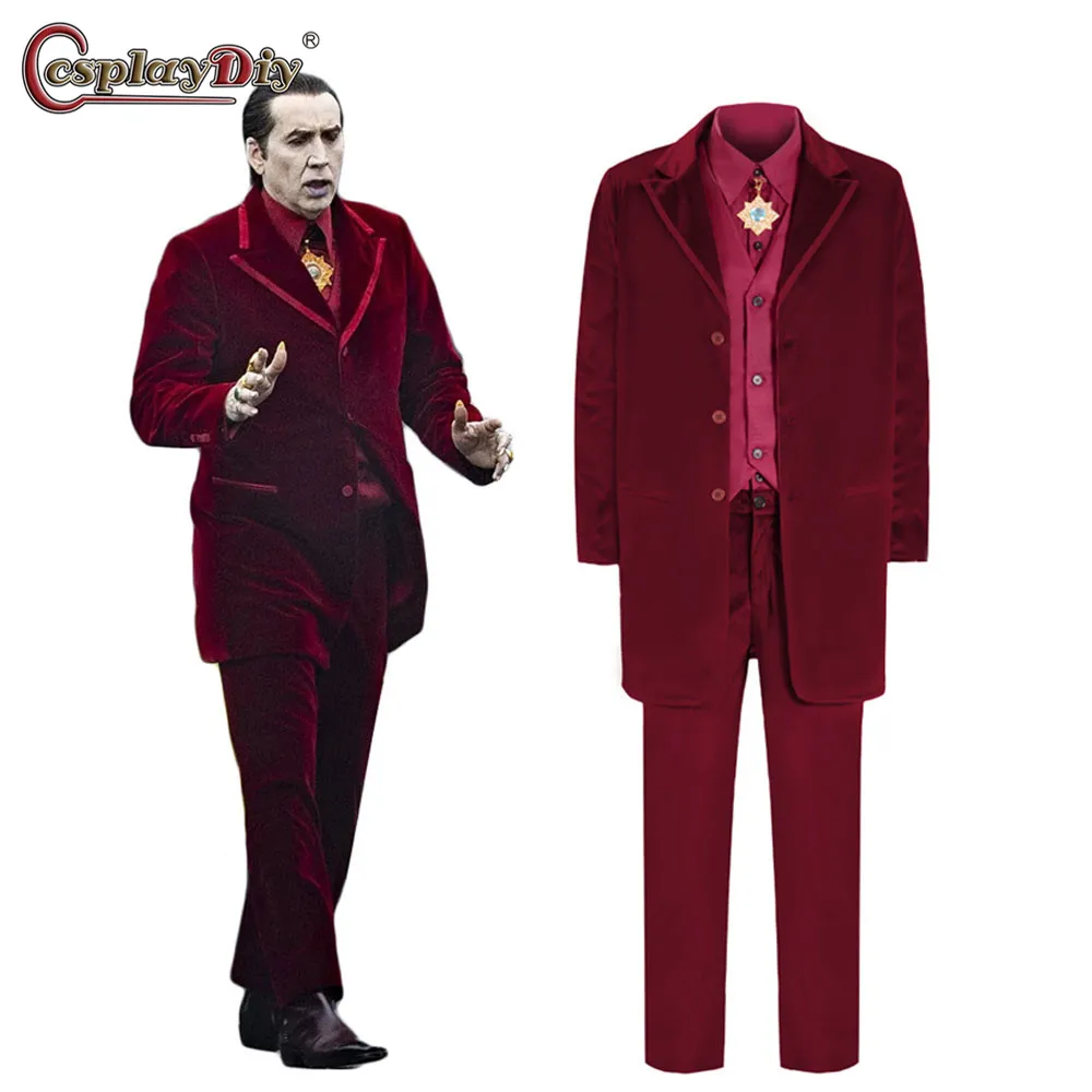 

Костюм вампира Cosplaydiy мужской, Готический средневековый полный комплект, винтажный костюм для косплея вампира в стиле стимпанк на Хэллоуин, пиджак