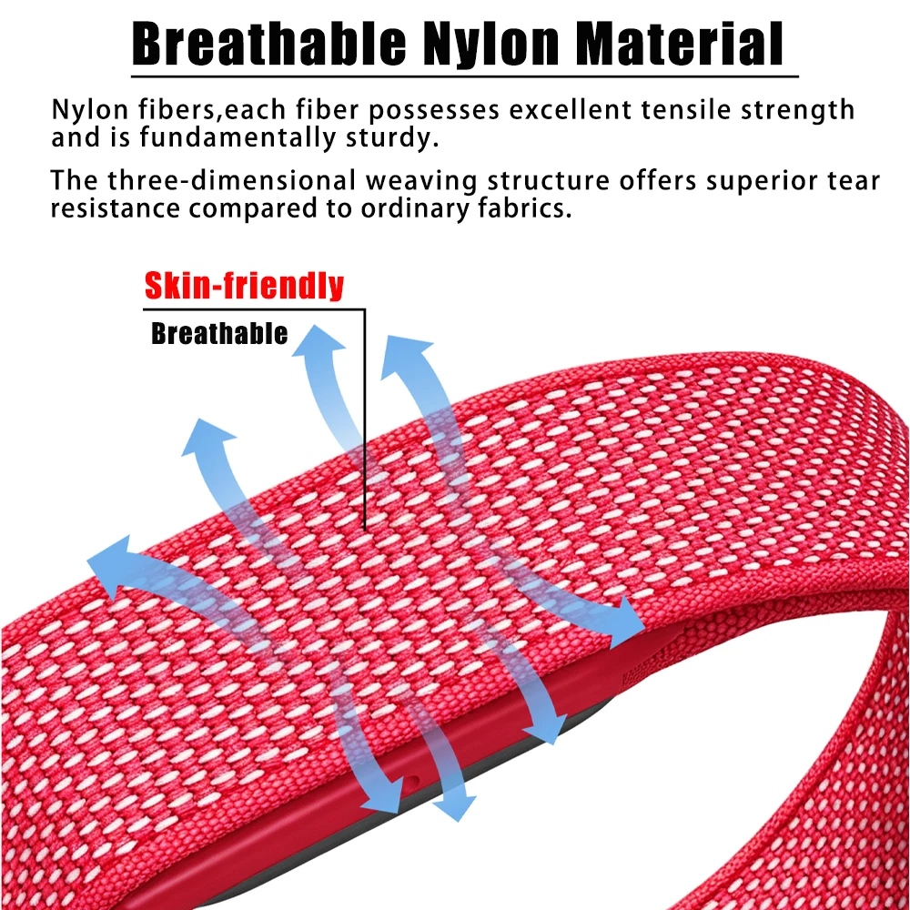 Nylon Breathable Adjustable Biceps/Wrist Band for Fitness Trackers - Running Sports Strap