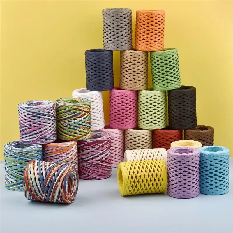 Natural Raffia Yarn for DIY Projects