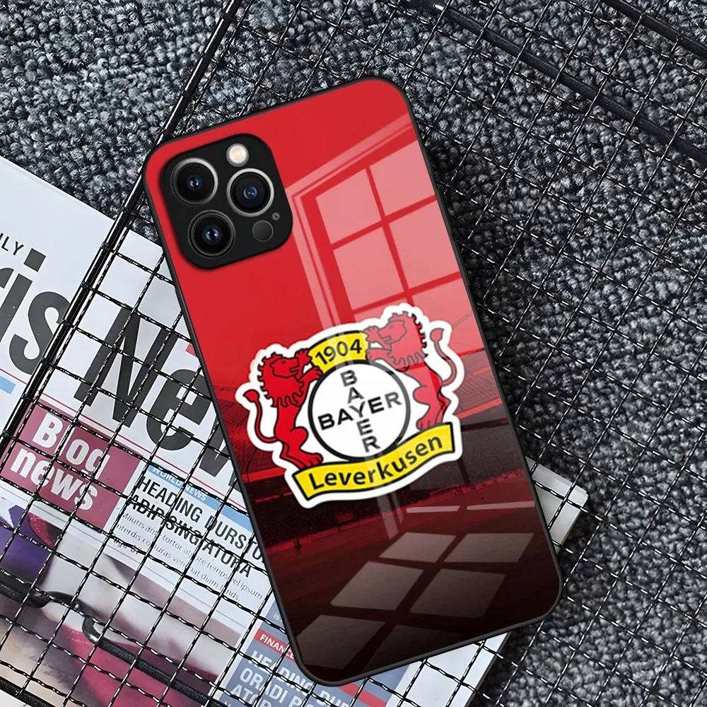 F-Football B-Bayer 0-04 L-Leverkusenes Phone Case for iPhone 15 14 Pro 11 13 12 Mini XS XR Max 6 8 7 Plus SE Glass luxury Design Cove images - 6