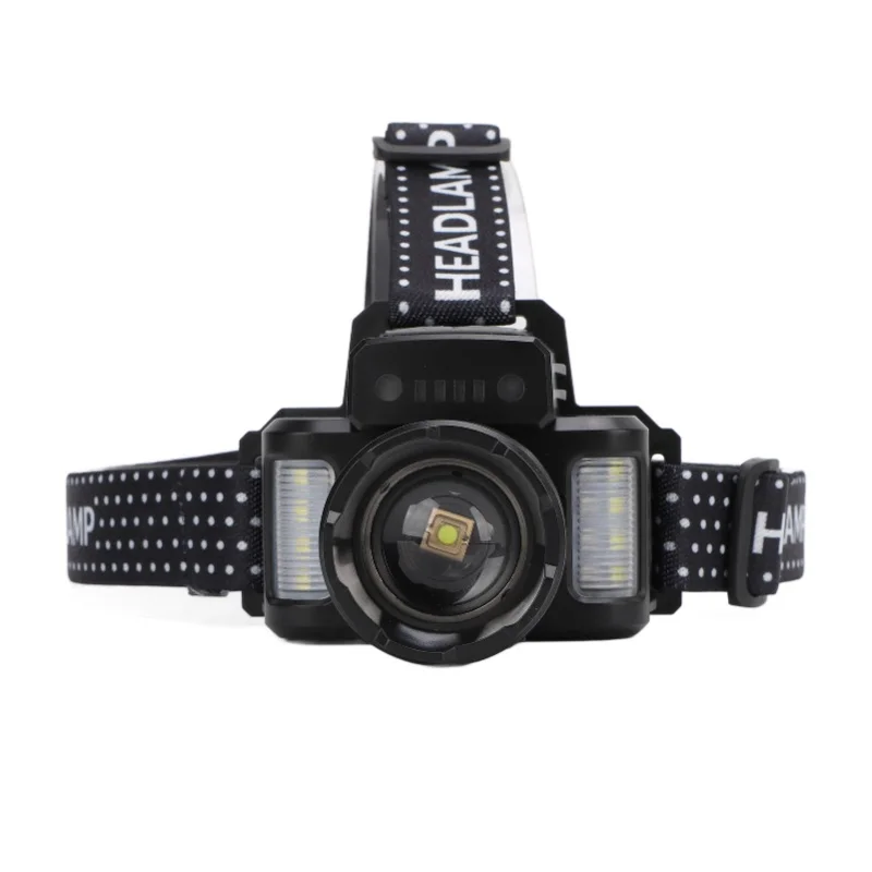 30W LED 대형 헤드라이트 충전식 방수 초고휘도 백색 LED는 충전 표시등이 있는 야외 헤드라이트를 증폭시킵니다.