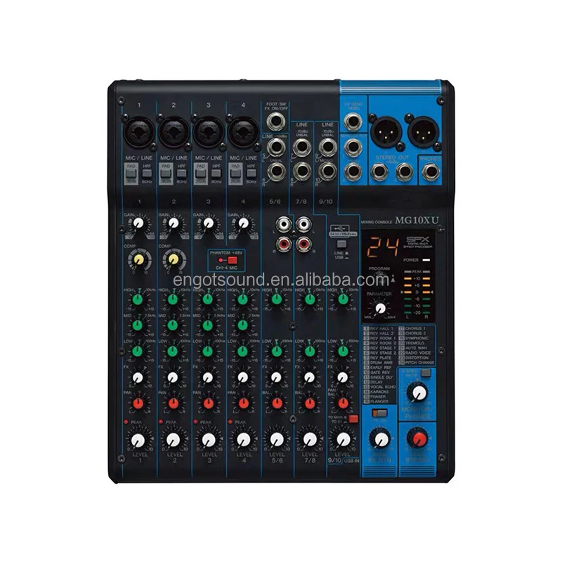 

MG10XU 10 channel 24 dsp effect professional audio sound cards mixers saund mixer pro mixer audio for Stage recording