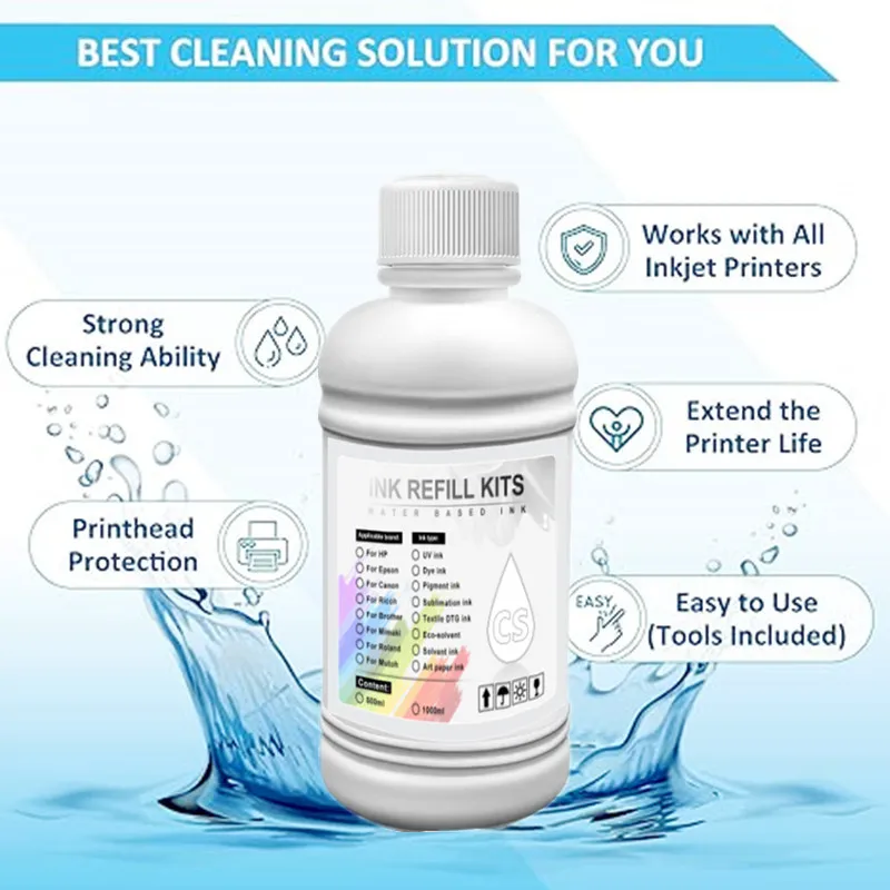 Inkjet Printer Cleaning Kit 100ML Cleaning Solution For Epson HP Canon Brother