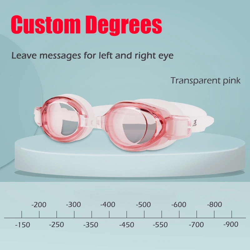 To Adult Myopia Swim Eyewear Silicone Waterproof Anti Fog