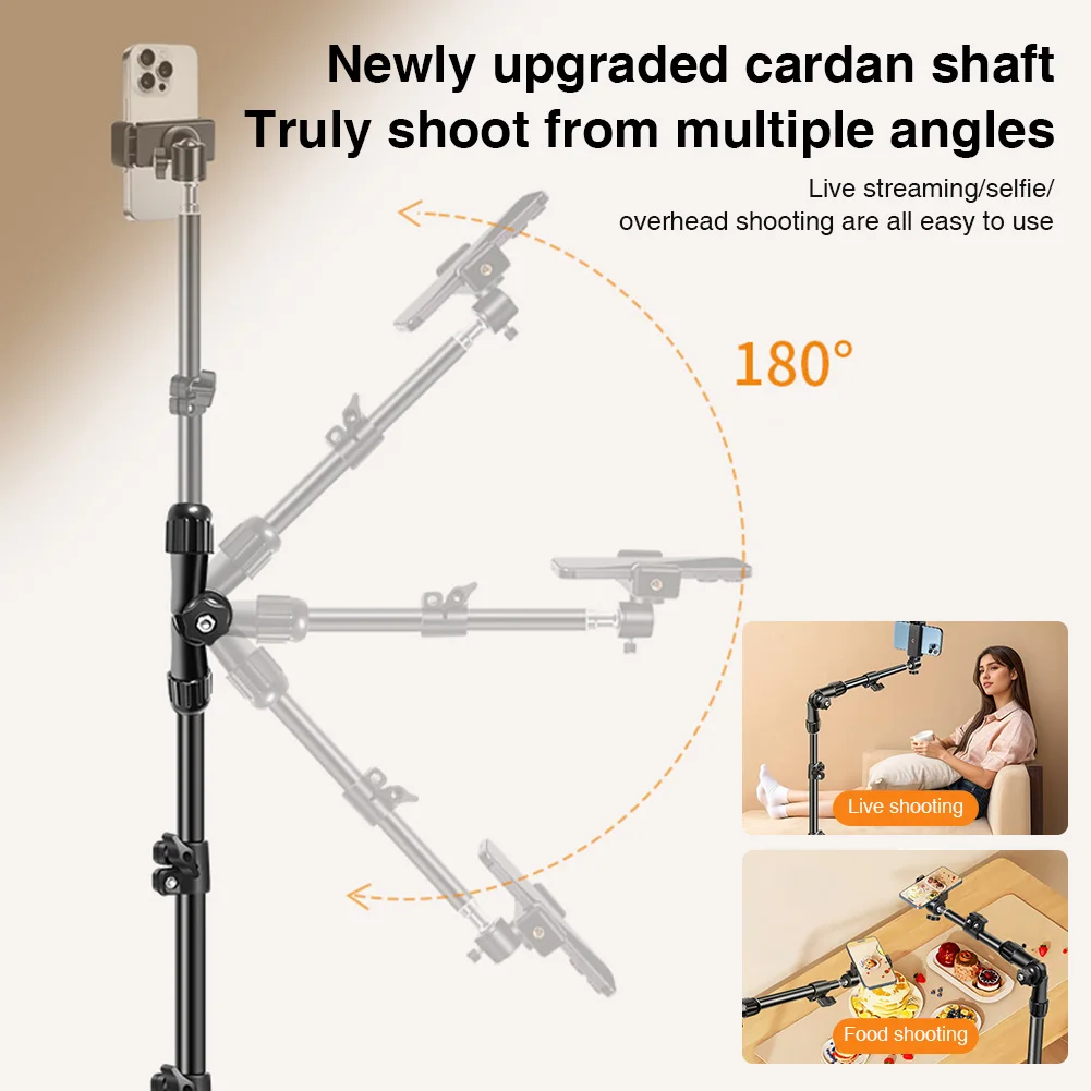 170cm Adjustable Height Telescopic Mobile Support Tripod Multifunctional Stretchable Phone Holder Live Selfie Recording Tripods