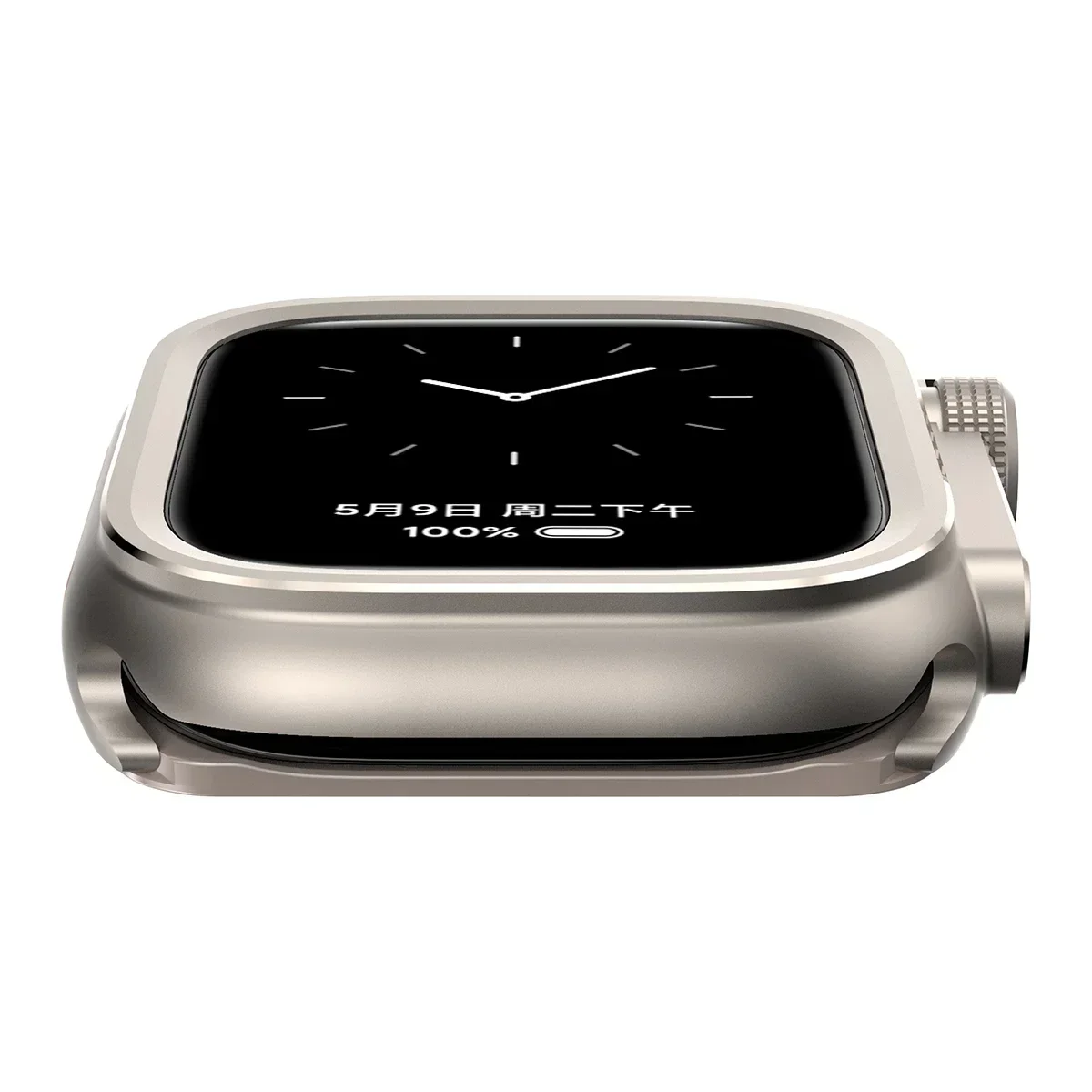 Premium Titanium Metal Bumper Case for Apple Watch - 46mm & 49mm Protector Frame Cover