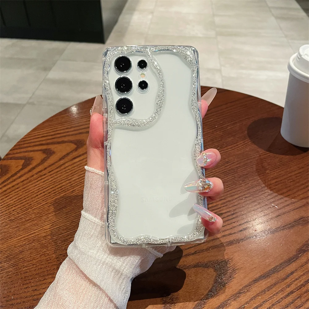 Luxury Glitter Wave Soft Tpu Phone Case For Samsung Galaxy Series_voghion.com
