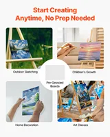 SucceBuy холст доски живопись белые холсты живопись холст панели эскизы акриловая картина маслом акварельная краска холст — изображение 6