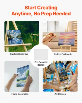 White Canvas Painting Panels Sketching, Acrylic, Oil, Watercolor 6