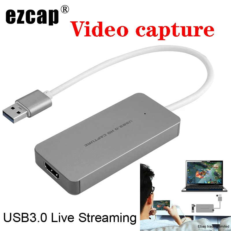 Ezcap Usb 3.0 Videoregistratore Per Videogiochi Hd Videoregistratore 1080P Convertitore Di Schermo Live Plug And Play Per Xbox One Ps3 Ps4 Wii U