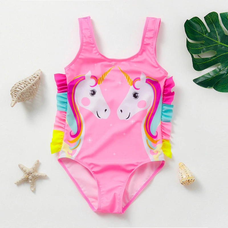 2-16years Girls Swimsuit One Piece Swimsuit 2022 Fashion Rainbow Mermaid Swimwear for Children Summer Bathing Suits