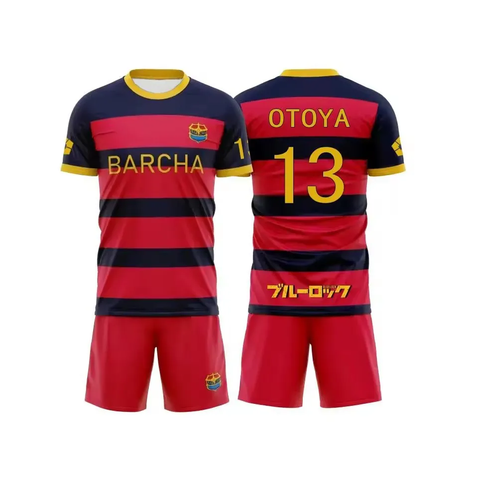 Anime # Set Costume Cosplay BACHIRA 8, Maglia da Calcio FC Barcha, Costume SO RUIZ, Uniforme da Calcio PICASSO con Stampa 3D - immagine 2