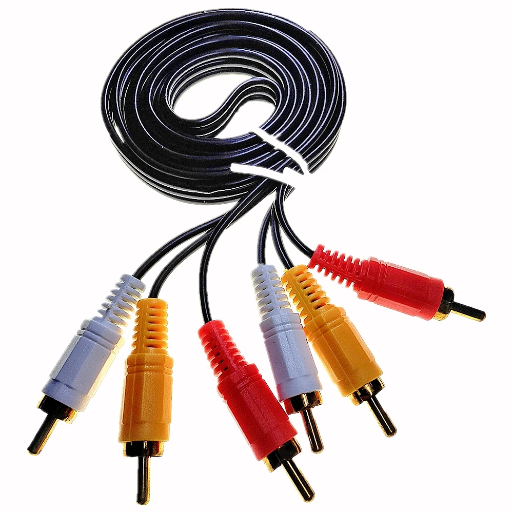 3RCA Male to 3 RCA Male Composite Audio Video AV Cable Plug 3X RCA Retail 1.5M 3M 5M 10M 15M 20M