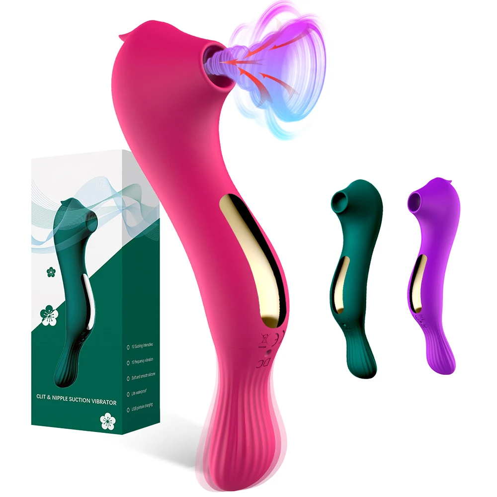 Vibromasseur à succion puissant pour femme, stimulateur du point G, du clitoris et du gland, masseur vaginal à succion, sextoy pour couple_voghion.com