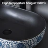 Ceramic Table Sink With Fancy Pattern Porcelain Vessel Sink Bathroom Balcony Wash Basin  Lavatory Vanity Sink Countertop Basin 4