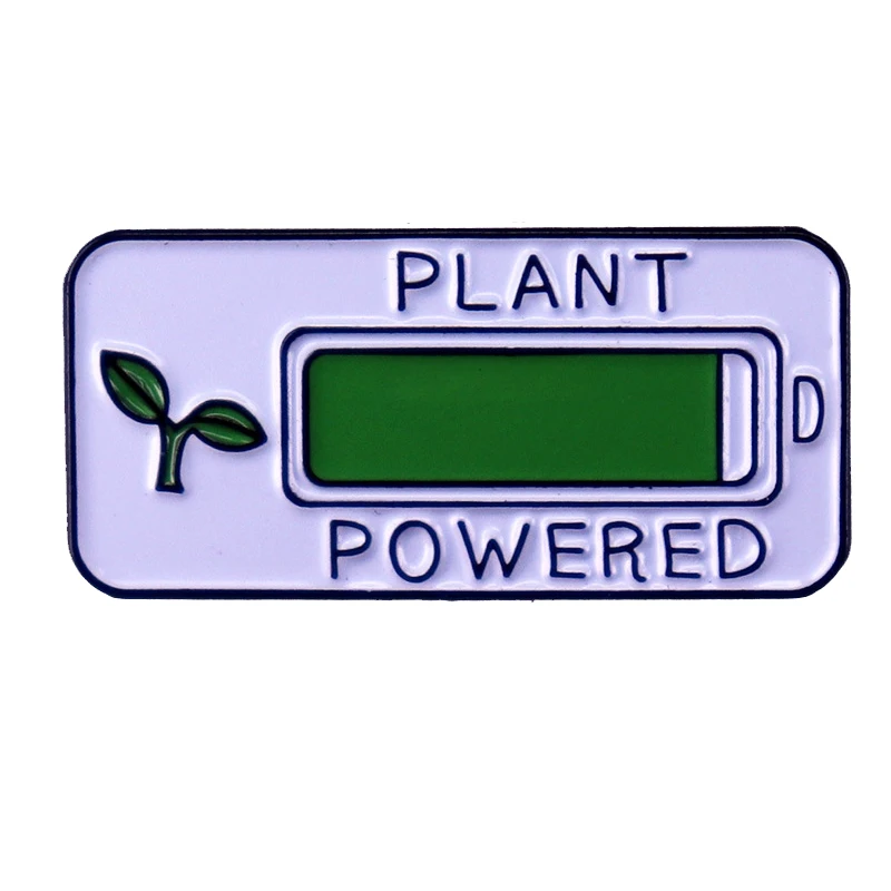 

A2974 Cartoon plant powered battery Pattern Brooch for Clothes Lapel Pins for Backpack Enamel Pins Badges Accessories Gifts