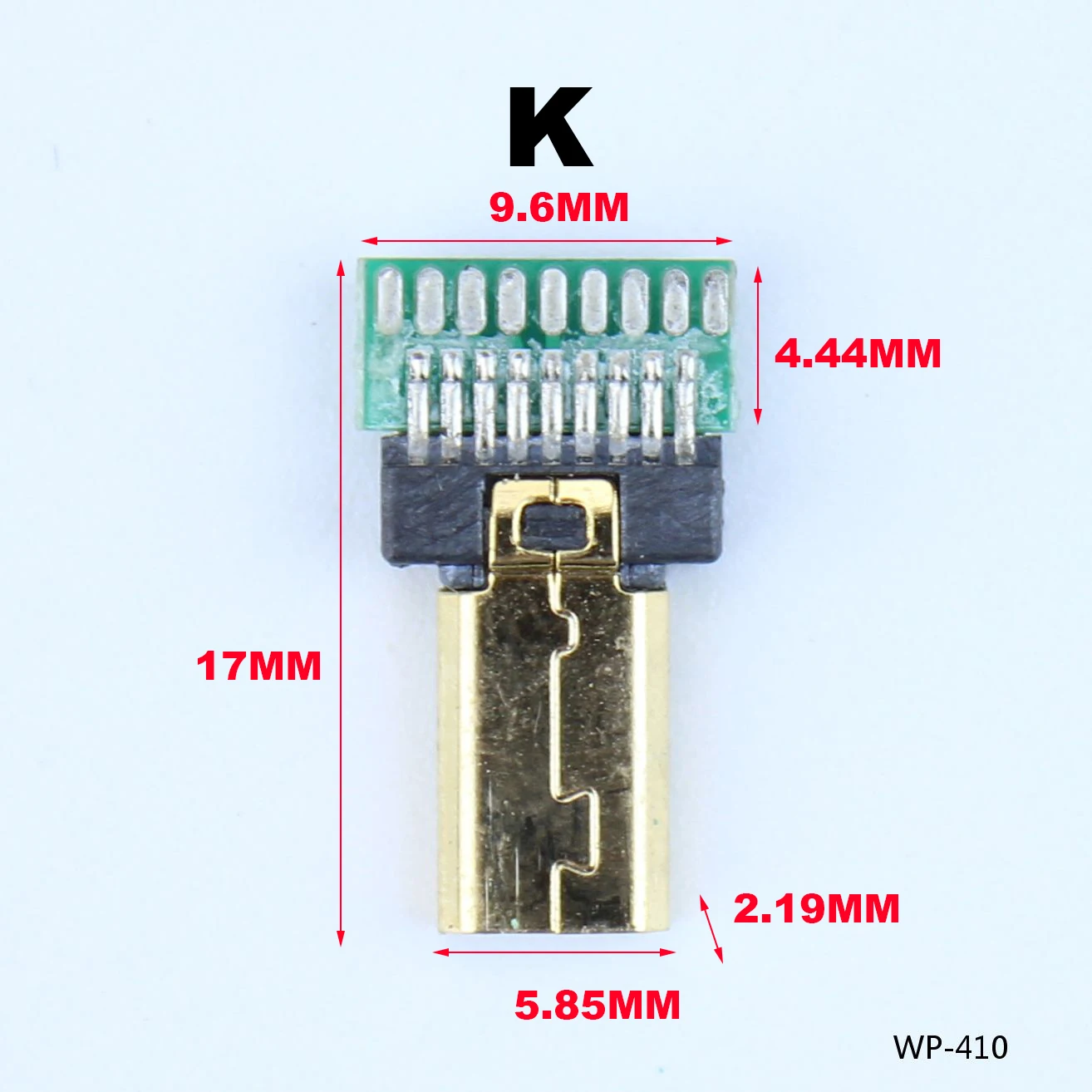 HDMI Male to Female Mini Connector Adapter Board with 2.54mm Pitch PCB