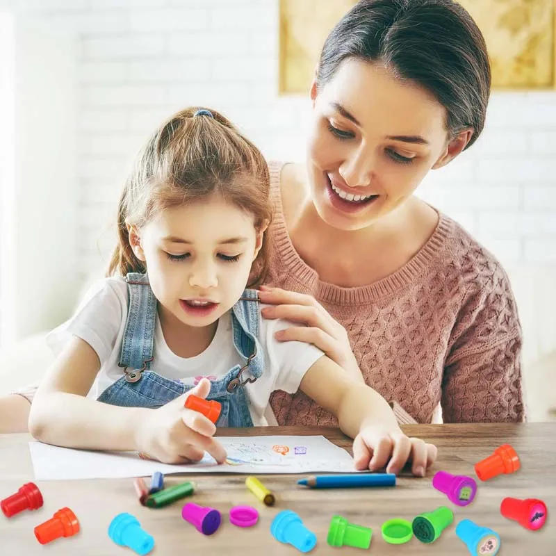 Cartoon Animal Children Toy Rubber Stamps Kid Seal Diy School Kids Handprint Account Scrapbook Photo Album Decor Stamper