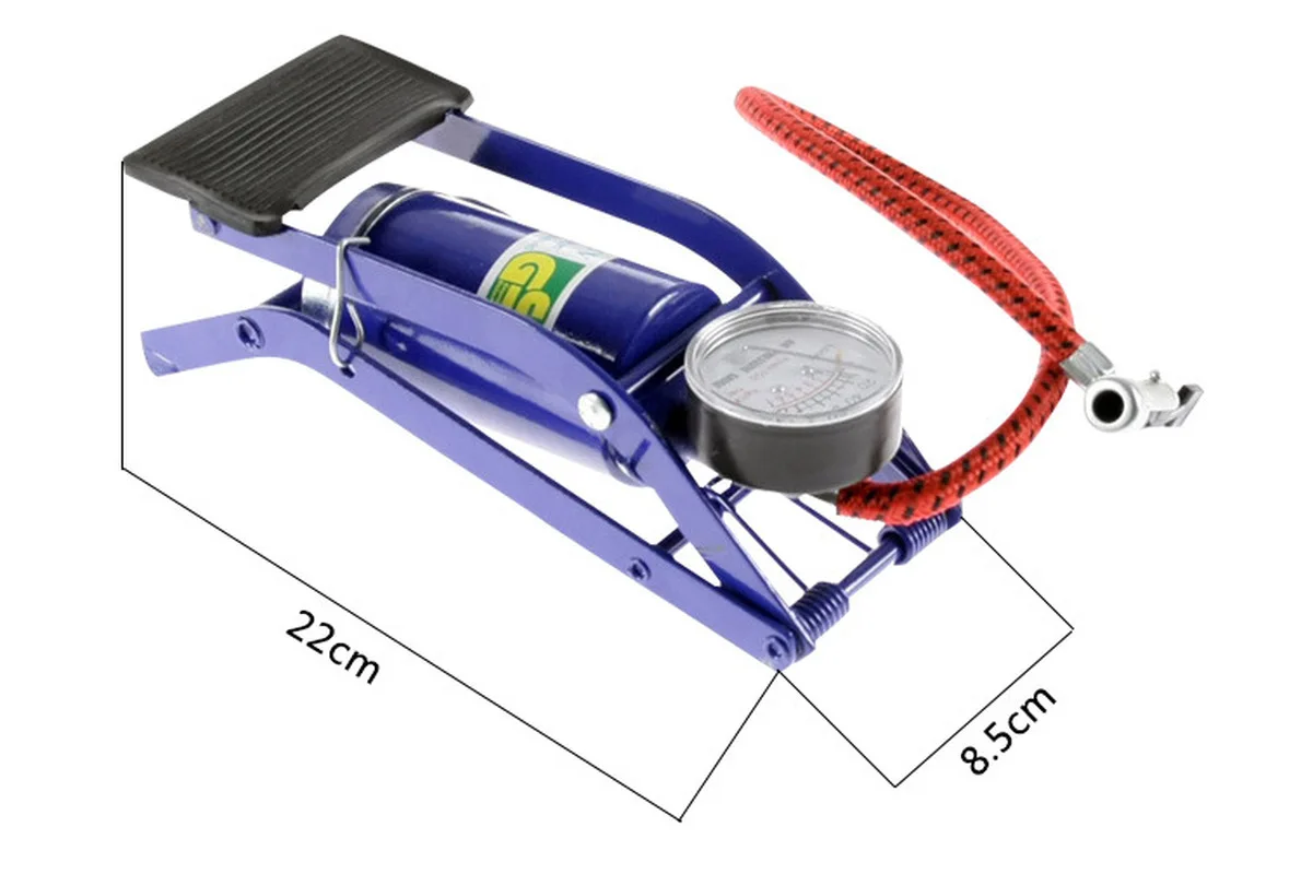 Portable Mini Bicycle Bike Foot Air Pump with tire pressure gauge