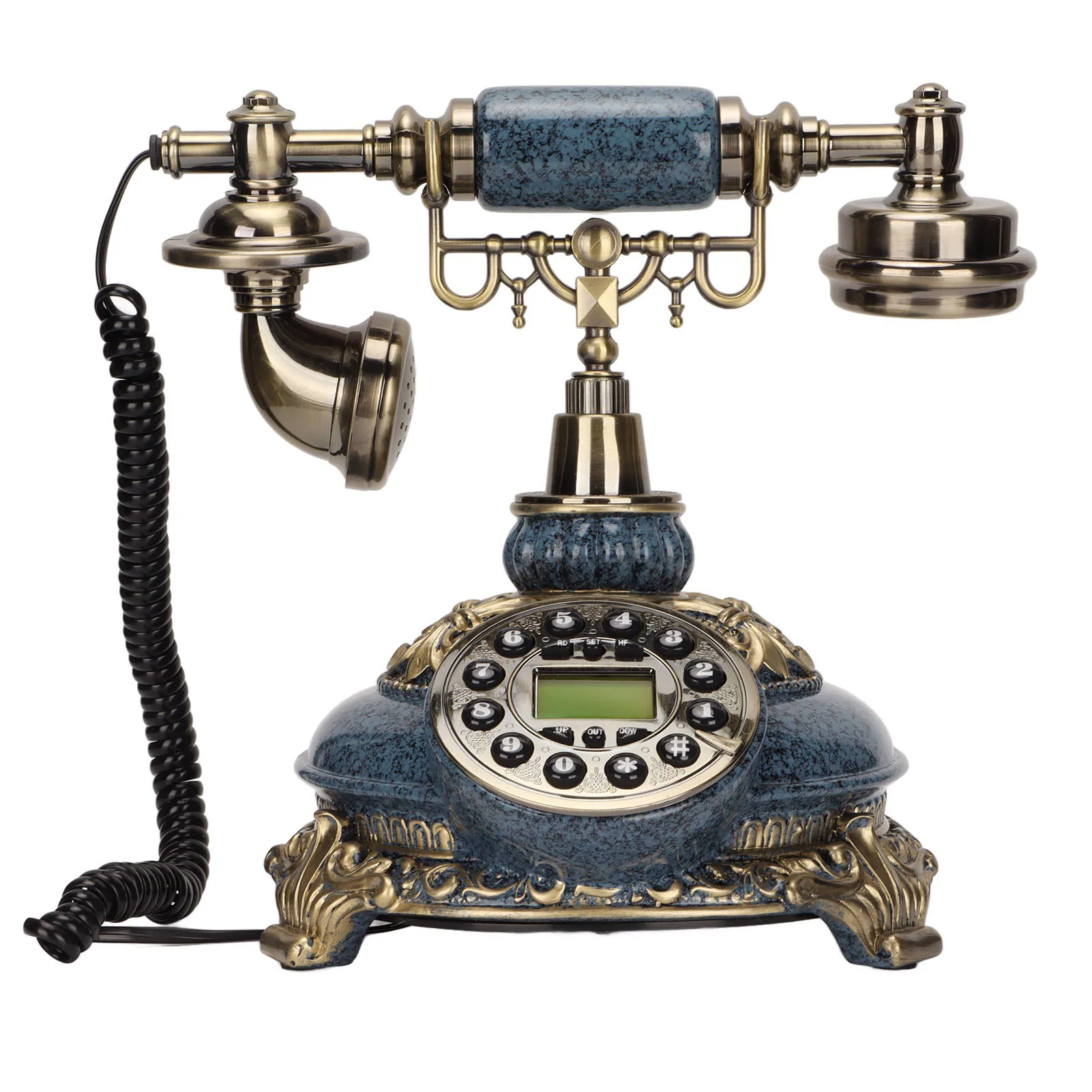 European Telephone MS‑8327E European  Telephone Old Fashioned Wired Landline Phone Caller ID Telephone for Home
