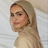Nouveau Hijabs musulmans pour femmes écharpe mince châles unis Femme Musulman doux Viscose rayonne foulard islamique Turban bandeau 190x85 cm