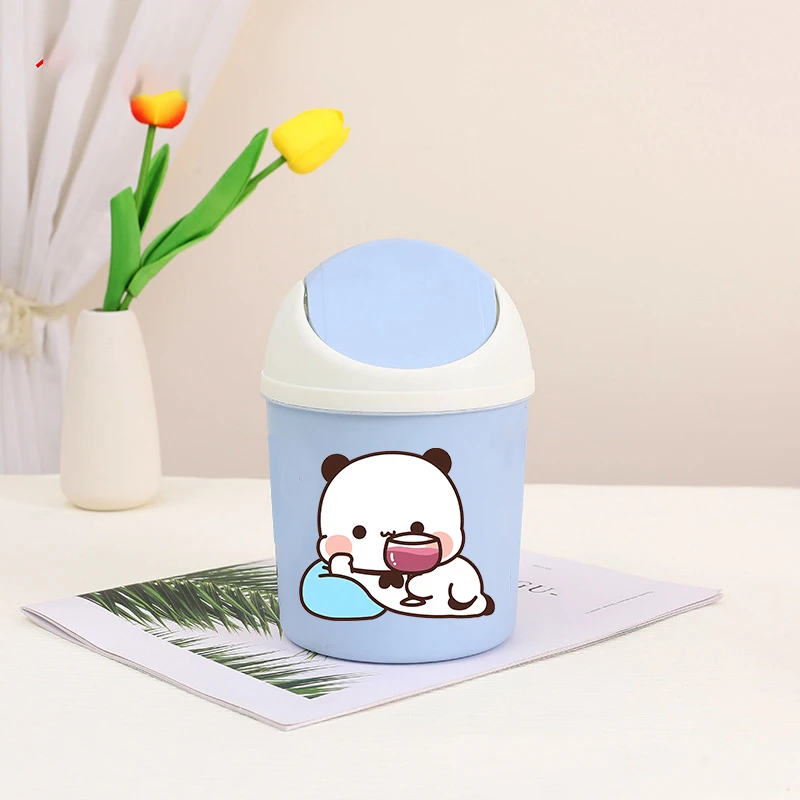 Bubu Dudu Mini Desktop Bin - Cute Panda Bear Trash Can for Clean and Organized Workspaces