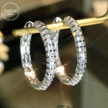 White Gold Hook Earrings