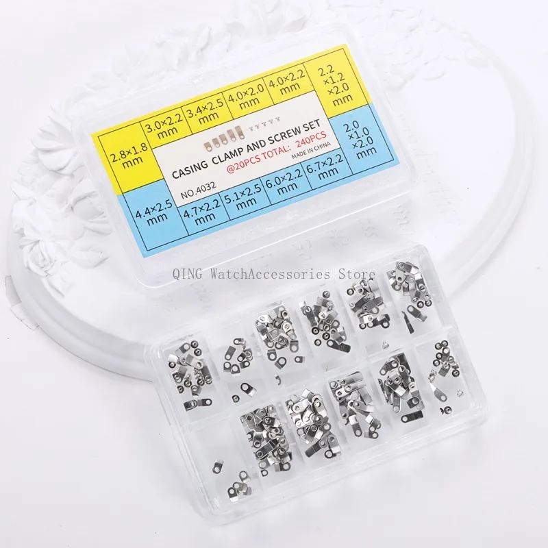 Watch Movement Securing Kit with Casing Clamps and Screws