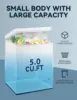 KRIB BLING 5.0 Cu.Ft Compact Chest Freezer with Removable Basket, Krib Bling Top Door Open Freestanding Deep Freezer with 7 Gear 5