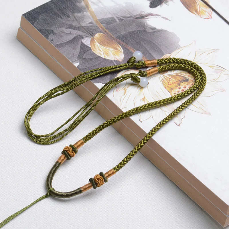 Aventurine Jadehetian Jade Pendant Necklace Cord 10pc Set - Nylon Rope For  Diy Jewelry