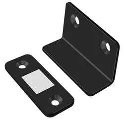 Enhanced Magnetic Door Catch for Cabinets and Furniture - Self - Adhesive Latch (Black)
