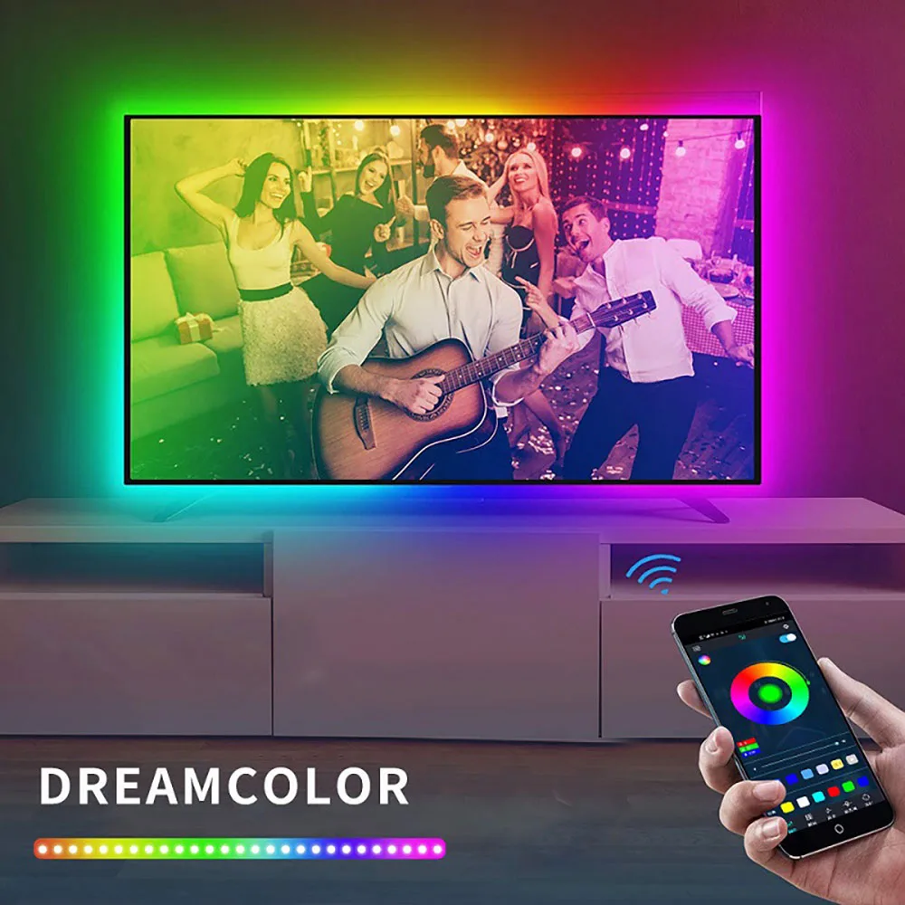 RGB Led Strip Light Led Indoor Light Strip APP Control Flexible Ribbon Led Tape For Room Bedroom Decoration