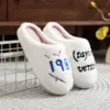 Music Idol 1989 Taylor Letter Embroidery stuffed Home Thick Sole plaid Furry Cotton Slippers Cute Warm Non-slip Indoor Slippers Gift for Friends 5