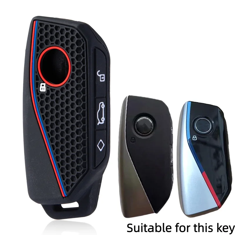 Premium Silicone Alcantara Car Remote Key Case Cover