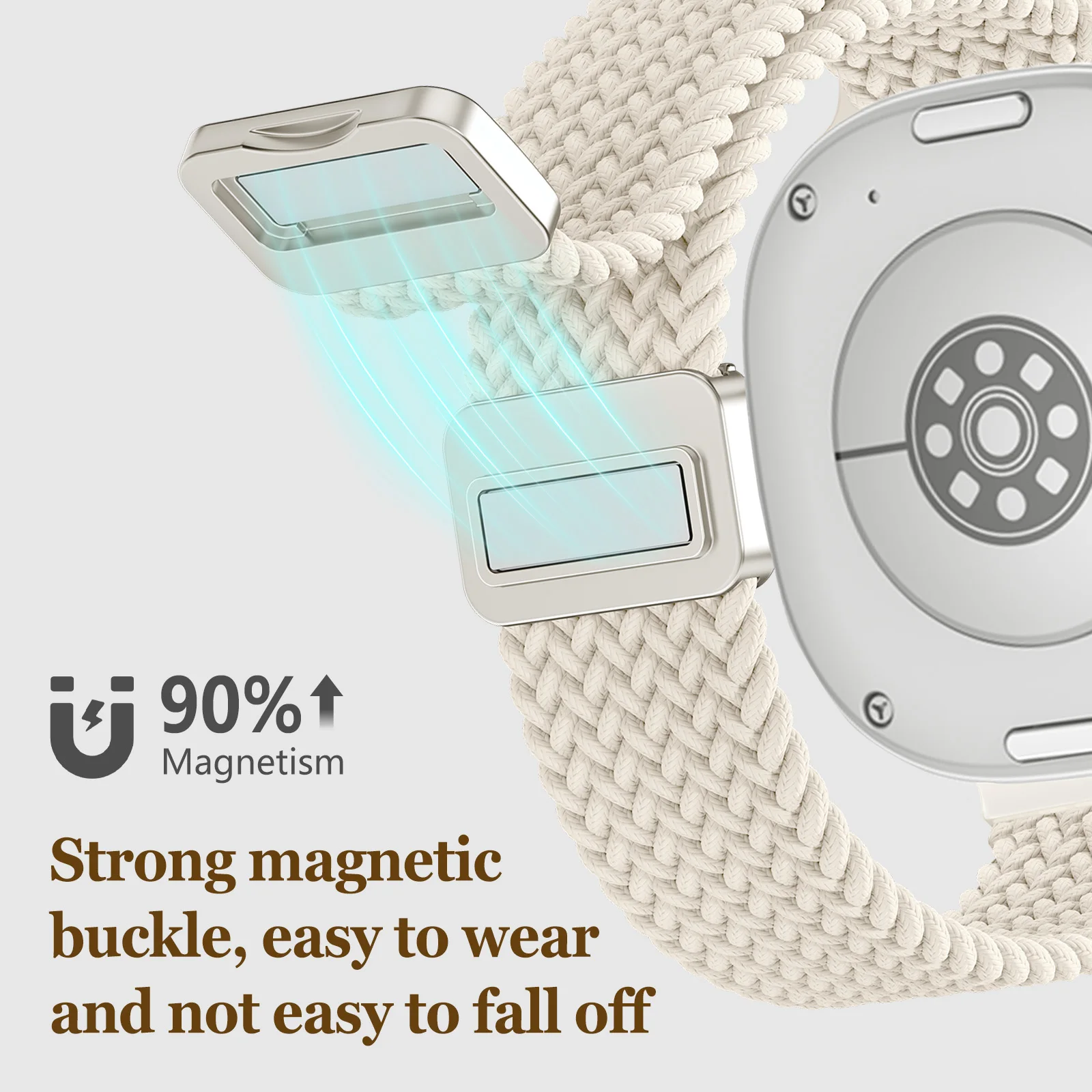 Magnetic Braided Nylon Watch Band Bracelet