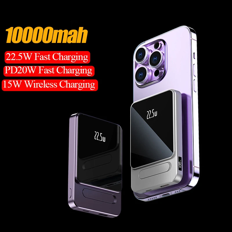 

10000mah Magnetic Wireless Power Bank For iPhone 12 13 14 22.5W Fast Charging External Battery Pack Powerbank For Xiaomi Huawei