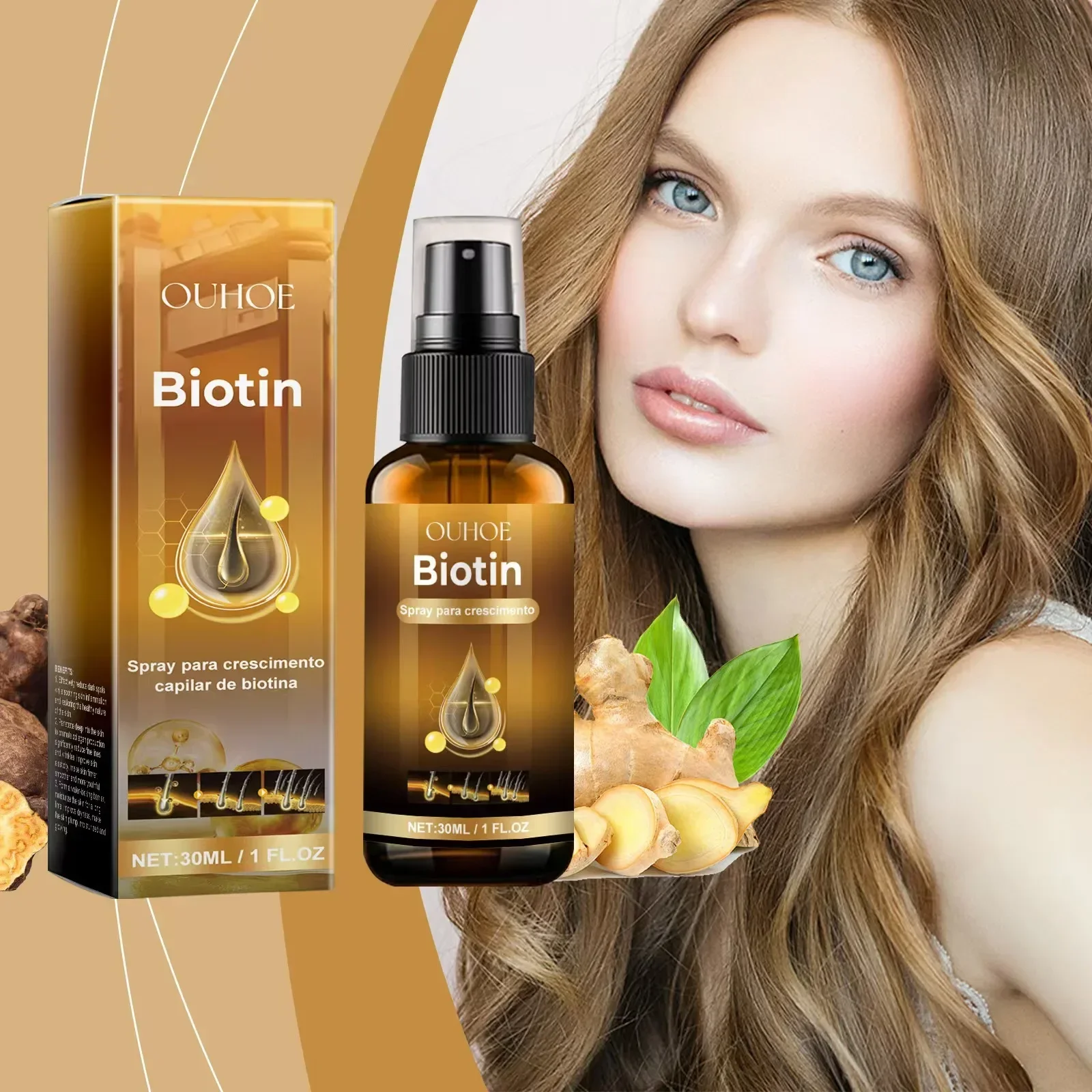 Ying59 30ml Scalp Nourishing Spray Strong Hair Nourishing Hair Scalp Care Plant Extract Nursing Liquid