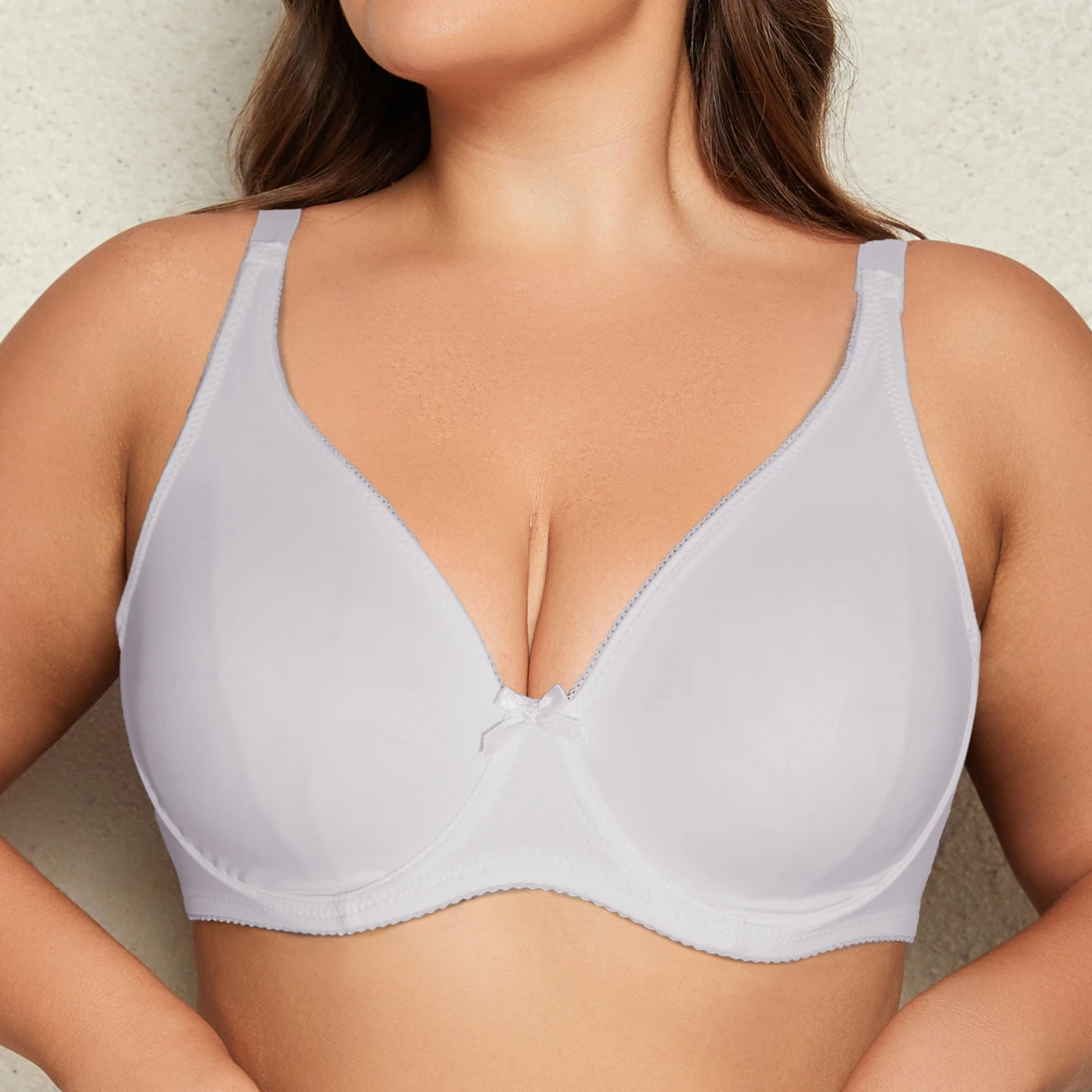 Beauwear Underwire Bra for Big Breast Female Solid Color Plus Size Bras for Women Thin Unlined Underwear 38C-44C 38D-48D-3069