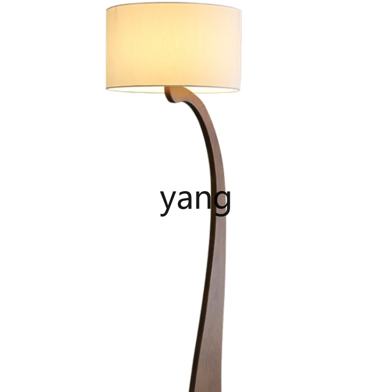 Yjq Creative Design New Chinese Simple Floor Lamp Living Room Sofa Bedroom Study Solid Wood