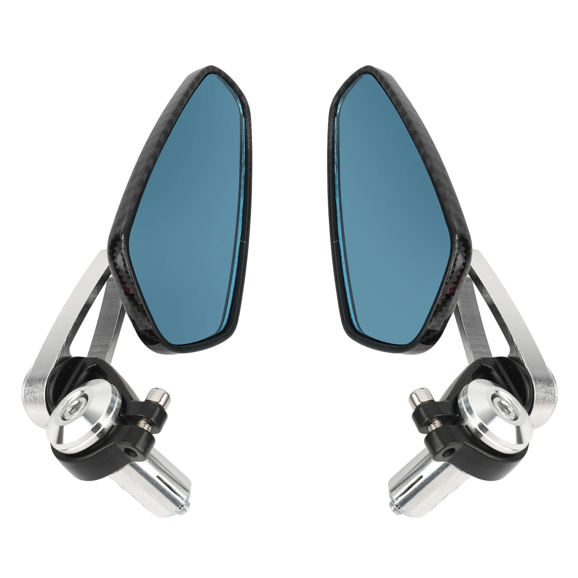 7/8" 22mm CNC Motorcycle Rearview Mirrors Universal Clear Glass Scooter Bar End Handlebar Rear View Accessories