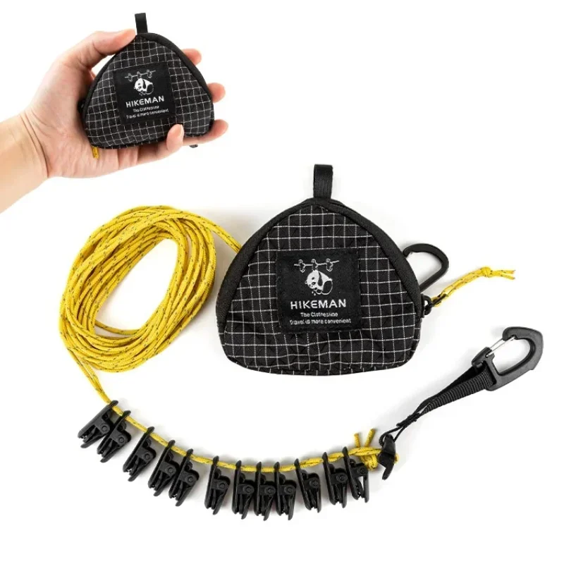 Outdoor Clothesline Portable Storage Lanyard Adjustable Windproof Camping Clothesline Drying Line Camping Accessories For Hiking