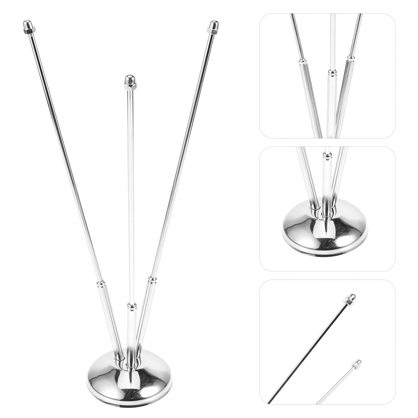 Table Flag Pole Desktop Flagpole Base Car House Holder Metal Poles Stand for Home