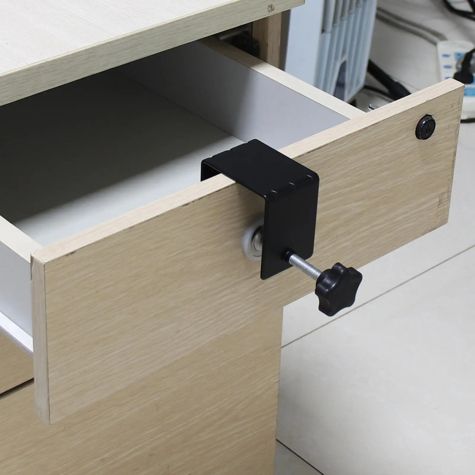 Drawer Front Panel Installation Clamp Cabinet Hardware Jig for Easy Fast Furniture Installation with Big Silicone Protective Pad