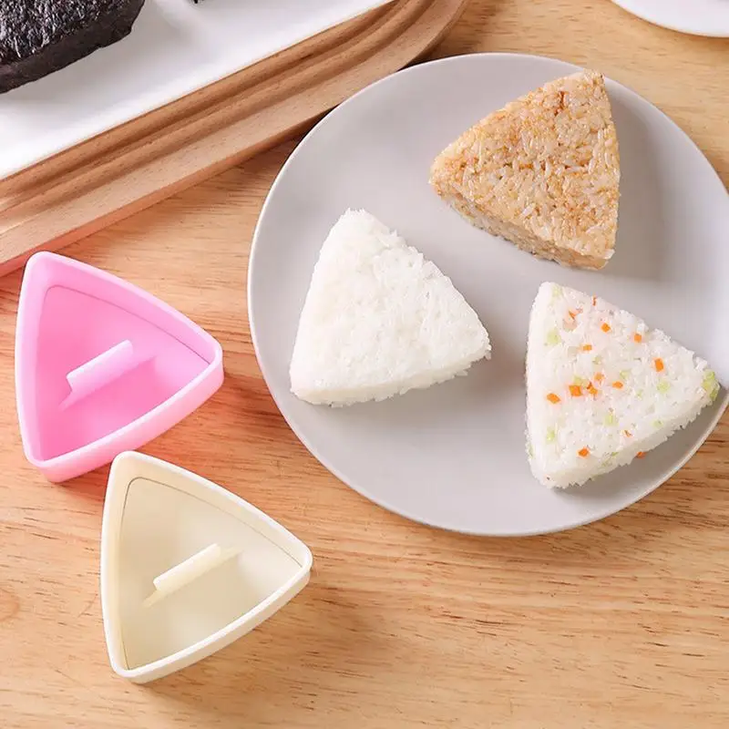 Stainless Sushi Onigiri Mould, rijstballenmaker, sushi vorm driehoek, onigiri mal roestvrij staal, sushi vorm onigiri maker, roestvrij staal anti-aanbak onigiri maker, driehoekige sushi vorm voor