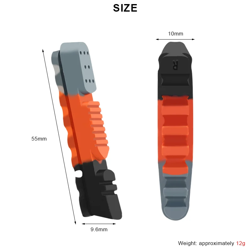 Pastiglie freno per bicicletta Cerchione Tipo cassetto Pastiglia freno a tre colori Sostituzione in gomma Freni per bici da strada C-Brake con trogolo di fango Silenzioso - immagine 6