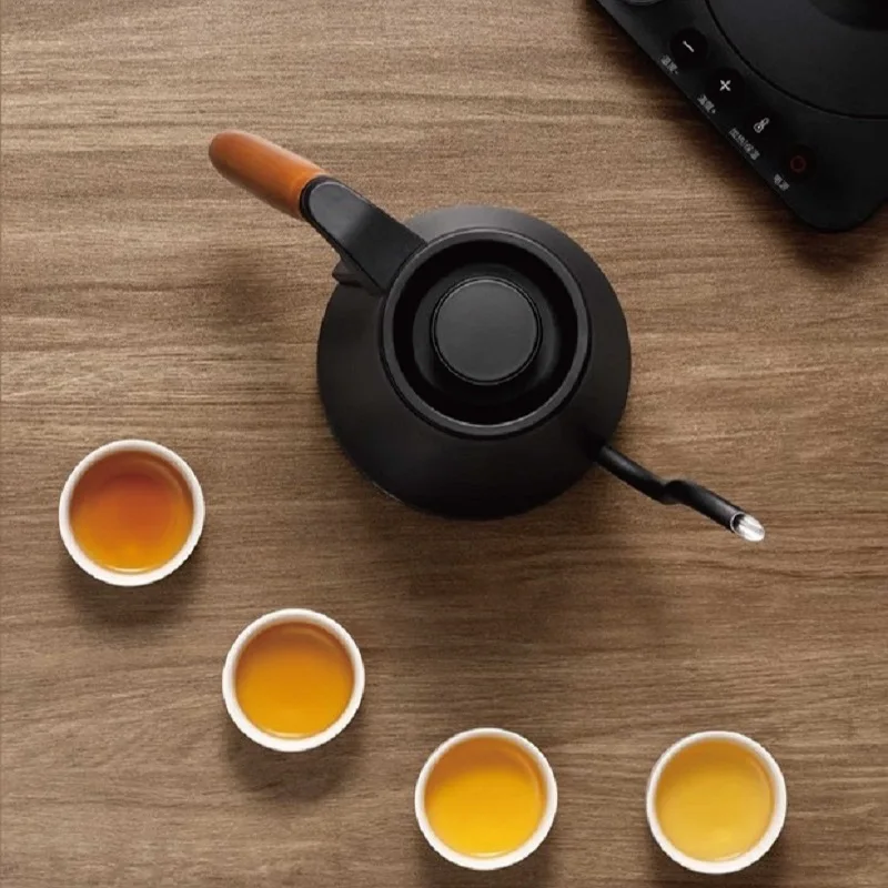800ml Electric Hand Punch Gooseneck Coffee Pot Home Electric Kettle Office 304 Stainless Steel Teapot Temperature Control Kettle 3
