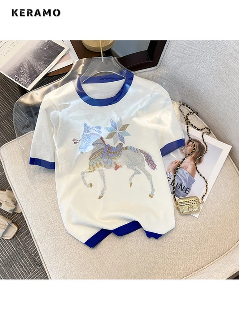 2023 Summer Casual Letter Print Short Sleeve Round Neck Loose T-Shirts  Women's Fashion Oversized Y2K Appliques Baggy Tees Tops - AliExpress