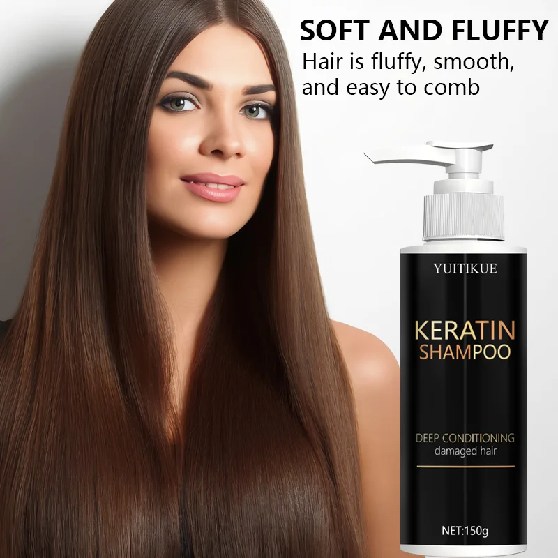 YUITIKUE, Keratin Shampoo - Highlighter, Botanical Formula, Frizz Control, Moisturizing, Long-Lasting Scent