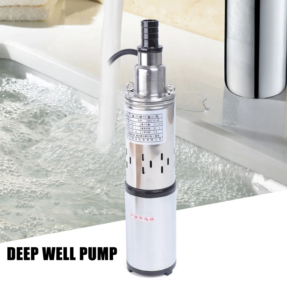 

DC 48V Solar Powered Water Pump Bore Hole Submersible Farm Deep Well Water Pump