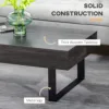 Wooden Retro Living Room Side Table with Underneath Storage and Solid Framework 2
